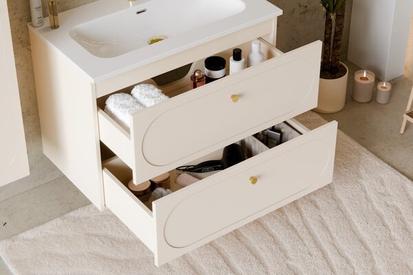 Skrinka pod umývadlo DONNA Sand 82-80-46-2S | 80 cm