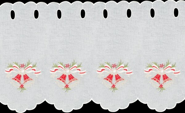 KRÁTKA ZÁCLONA NA PÚTKACH XMAS17 145X40 CM VZOROVANÁ
