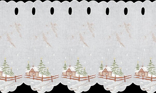 KRÁTKA ZÁCLONA NA PÚTKACH XMAS17 145X40 CM VZOROVANÁ