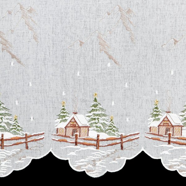 KRÁTKA ZÁCLONA NA PÚTKACH XMAS17 145X40 CM VZOROVANÁ