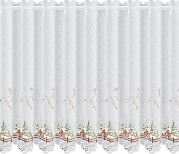 KRÁTKA ZÁCLONA NA PÚTKACH XMAS17 145X70 CM VZOROVANÁ