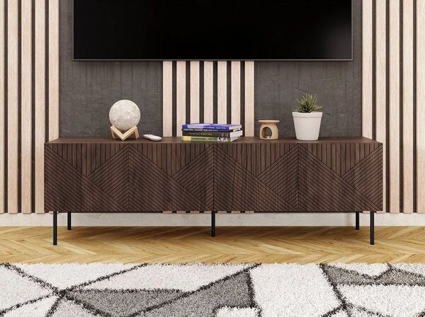 Široký TV stolík RIESEL - orech