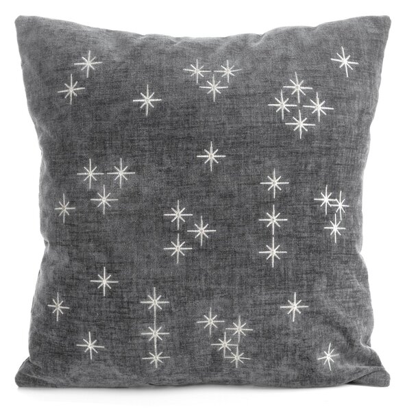 VIANOČNÁ DEKORAČNÁ OBLIEČKA NA VANKÚŠ SHINE 45X45 CM GRAFITOVÁ
