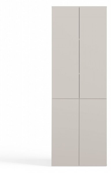Kúpeľňová skrinka 60 cm s košom na bielizeň ATSO 5 - kašmír