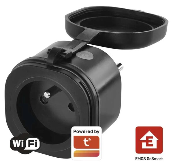 Emos GoSmart WiFi IP44 IP-3005F P5552 - WIFI zásuvka čierna