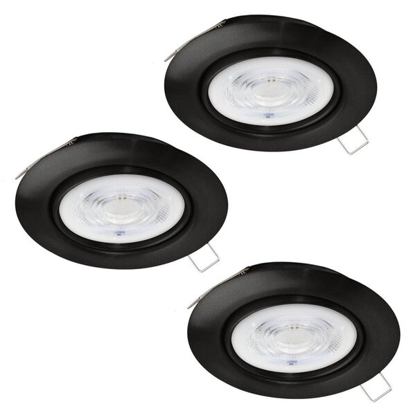 Eglo 901755 - SADA 3x LED Podhľadové svietidlo FAVAZZINA 1xGU10/4W/230V čierna