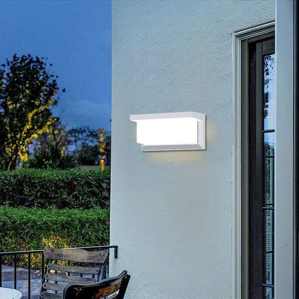 Brilagi - LED Vonkajšie nástenné svietidlo BRICKY LED/12W/230V biela IP54