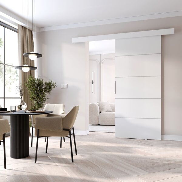 Posuvné interiérové dvere BARRET 2 - 106 cm, biele