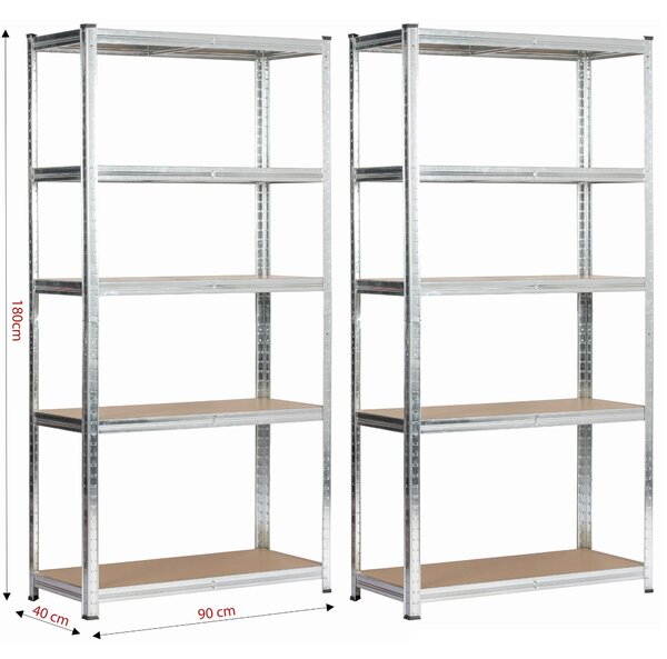 NovýNábytok.sk Regál Siderurgia (strieborná). Akcia -18%. Vlastná spoľahlivá doprava až k Vám domov. 1117329