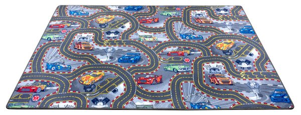Koberec Hanse Home Play Race Track sivý / viacfarebný