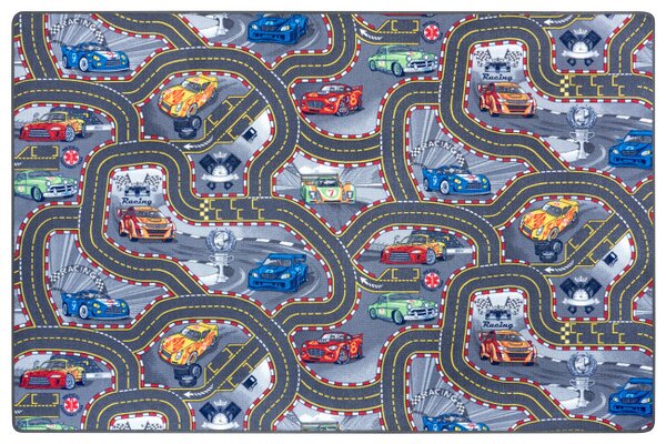 Koberec Hanse Home Play Race Track sivý / viacfarebný
