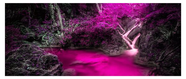 Obraz - Ružový les (120x50 cm)