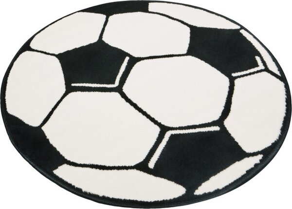 Koberec Hanse Home PP Football biely / čierny kruh