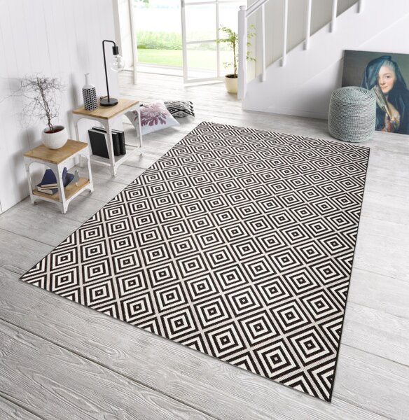 Koberec Hanse Home Meadow Karo čierny