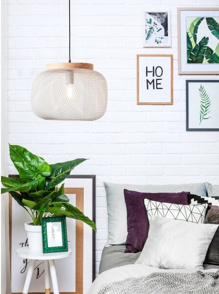 Brilliant - Závesné svietidlo na lane GIADA 1xE27/40W/230V pr. 39 cm sivá