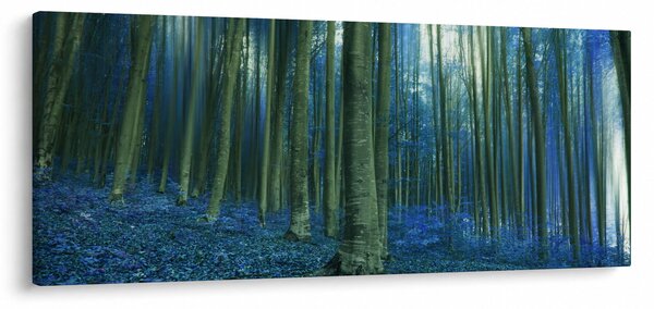 Obraz - Modrý les (120x50 cm)