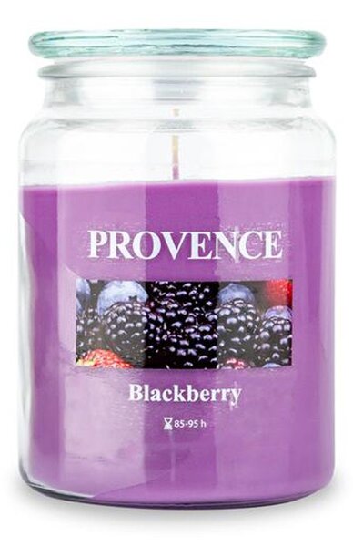 Vonná sviečka v skle PROVENCE 95 hodín černica