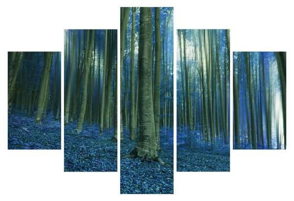 Obraz - Modrý les (150x105 cm)