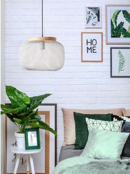 Brilliant - Závesné svietidlo na lane GIADA 1xE27/40W/230V pr. 39 cm sivá