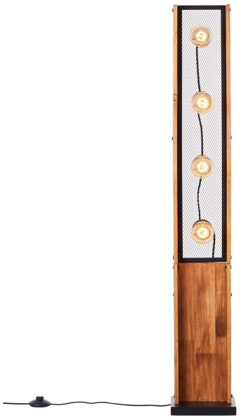 Brilliant - Stojacia lampa CALANDRA 4xE27/42W/230V borovica