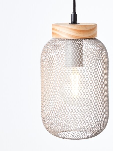 Brilliant - Luster na lanku GIADA 1xE27/40W/230V pr. 16 cm sivý