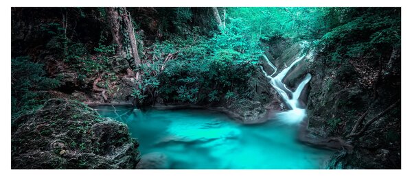 Obraz - Tyrkysové jazero (120x50 cm)
