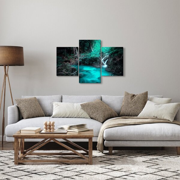 Obraz - Tyrkysové jazero (90x60 cm)