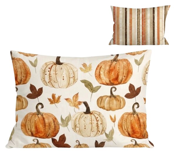 Flanelová obliečka na vankúš PUMPKINS & STRIPES 50x70 cm, farebný