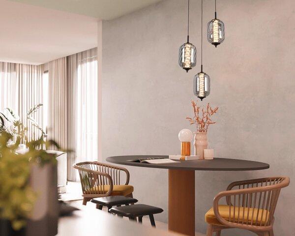 ZÁVESNÉ LED SVIETIDLO, 42/120 cm Novel - Interiérové svietidlá