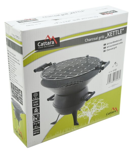 Cattara 13023 Gril na drevené uhlie Kettle, 48 x 37 x 36 cm