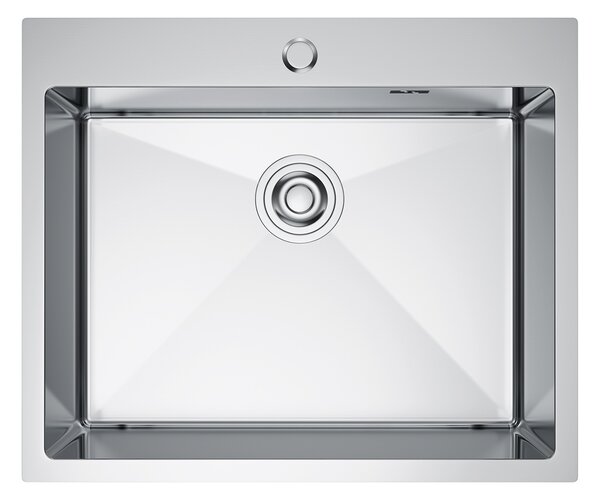 Erga HD, 1-komorový oceľový drez 600x500x210 mm, oceľová, ERG-MLS-HD6050