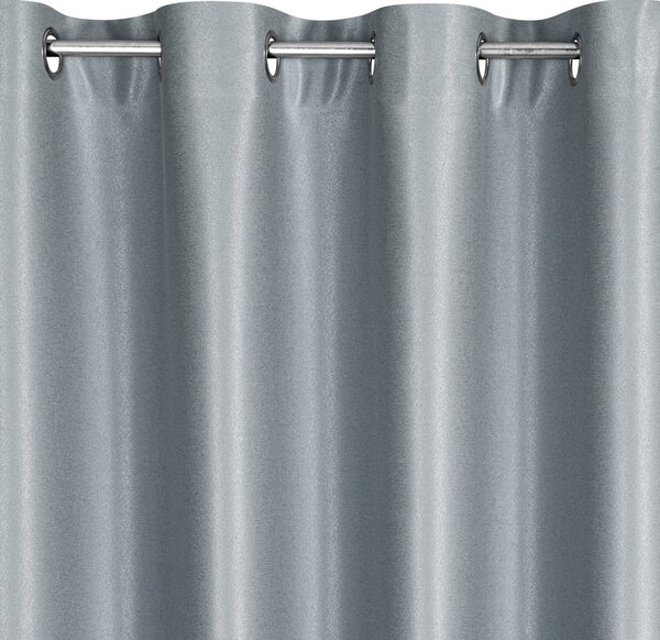 ZATEMŇOVACÍ ZÁVES NA KRÚŽKOCH SELINA 140X250 CM STRIEBORNÁ