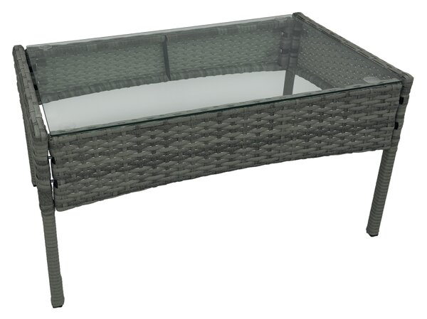 KONDELA Záhradný 4-dielny ratanový set, sivá, RATANA 2 NEW