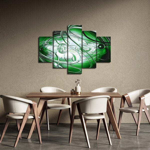 Zelený abstraktný obraz (150x105 cm)