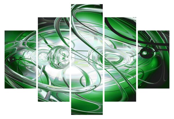 Zelený abstraktný obraz (150x105 cm)
