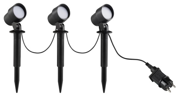 Brilliant - Sada 3x LED vonkajších svietidiel KAMARA LED/8,5W/230V IP44, čierna