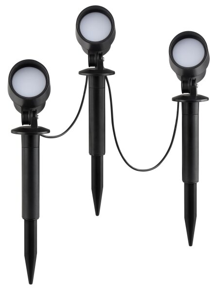 Brilliant - Sada 3x LED vonkajších svietidiel KAMARA LED/8,5W/230V IP44, čierna