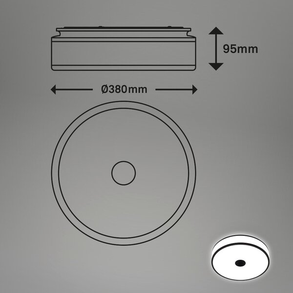 STROPNÉ LED SVIETIDLO, 38/9,5 cm - Interiérové svietidlá