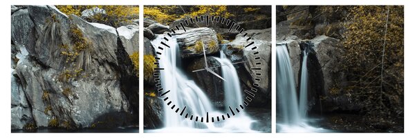 Obraz - Vodopády, Lushan, Čína (s hodinami) (90x30 cm)