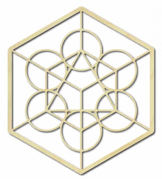 Drevený geometrický obraz na stenu žatva I SENTOP PR0336