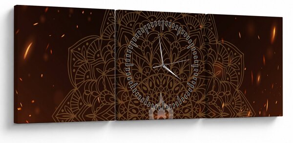 Obraz - Meditácia (s hodinami) (90x30 cm)