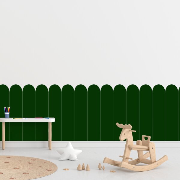 PIPPER. Textilná samolepiaca tapeta - Oblúk - Fľaškovo zelená farba Farba: Tmavá, Veľkosť: 80 cm
