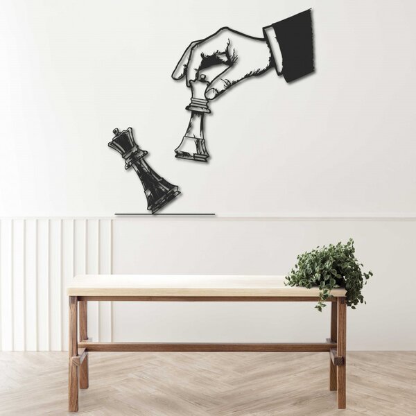 Elegantný dvojdielny obraz šachový dizajn - ŠACHMAT | SENTOP PR0435 plywood
