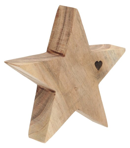 Dekorace Wooden Star I 15x4x15 cm