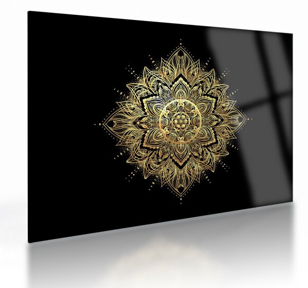 Sklenený obraz - Mandala bohatstvo (70x50 cm)