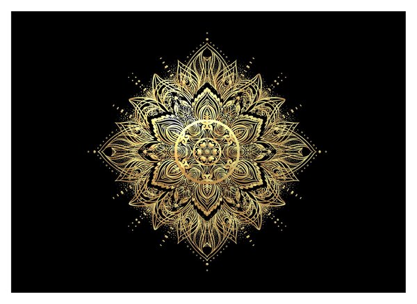 Sklenený obraz - Mandala bohatstvo (70x50 cm)