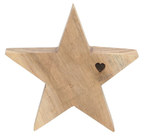 Dekorace Wooden Star I 15x4x15 cm