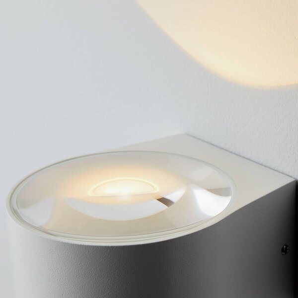 LOOM DESIGN Frey LED nástenné svietidlo IP65 2x6W biele, Biela / opálová, Hliník, Moderný, Nástenné svietidlo