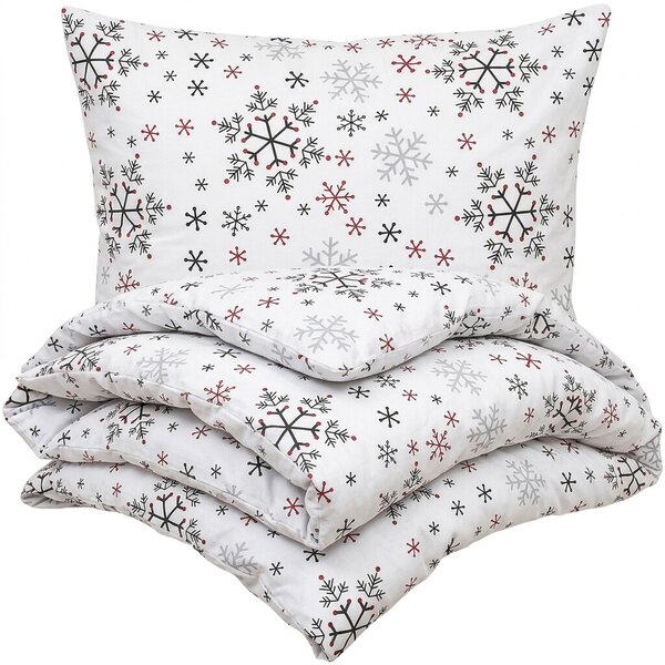 4Home obliečky mikroflanel Snowflakes, 140 x 220 cm, 70 x 90 cm