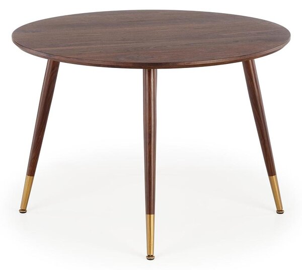 Okrúhly jedálenský stôl DOMENICO 110 cm - orech / orech / zlatá